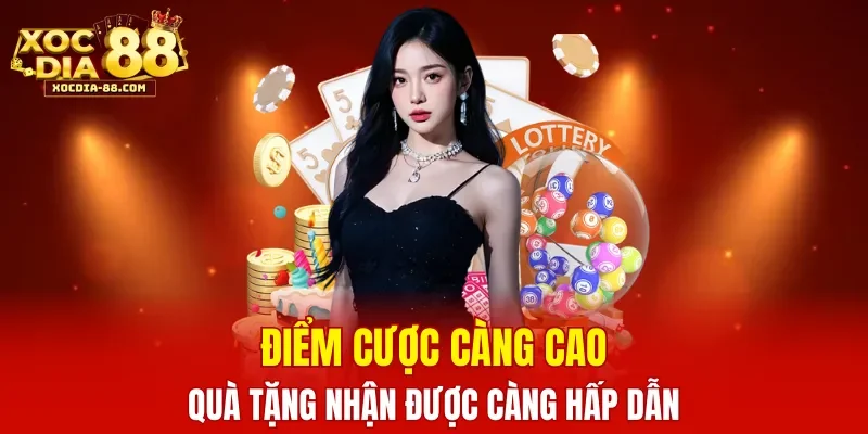 Điểm cược càng cao, quà tặng nhận được càng hấp dẫn